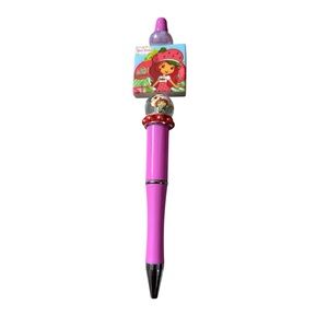 Sold Kids Pink Character Ballpoint Pen - Strawberry Girl Design